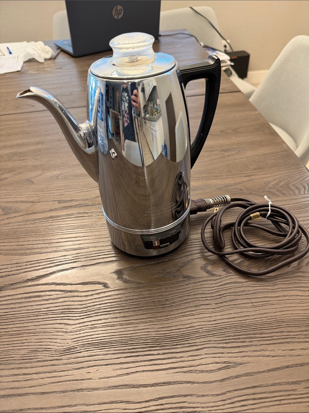 Electric Coffeematic by Universal Coffee Percolator in Polished Silver